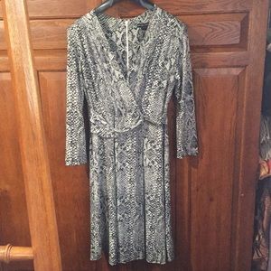 New York & company animal print wrap dress s